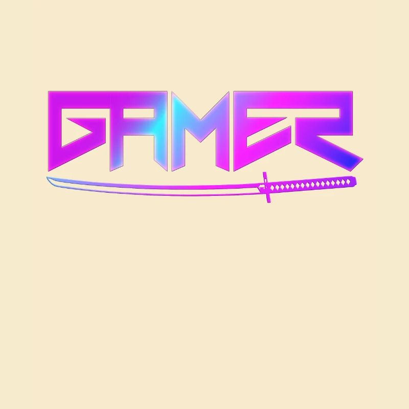 Gamer mit Schwert