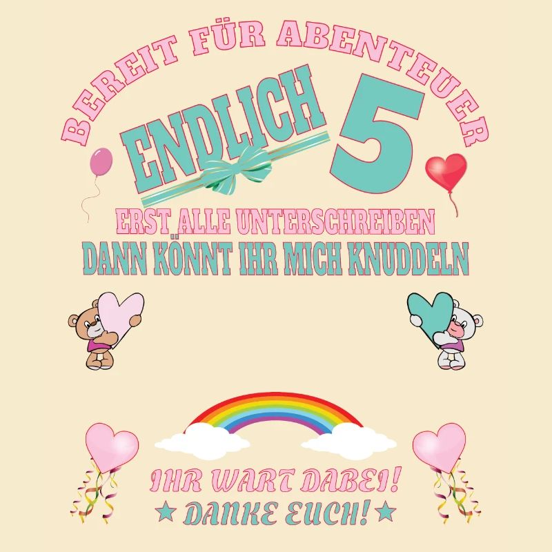 5. Geburtstag Mädchen & Junge Gästebuch