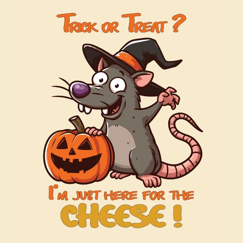 Halloween-Ratte, Süßes oder Saures Käse