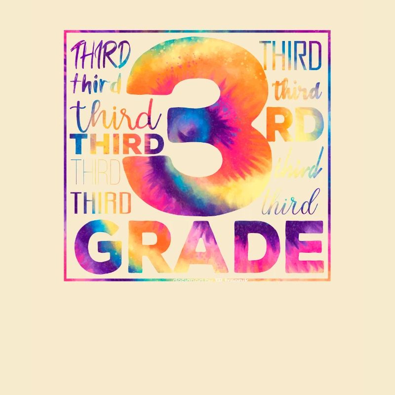 Tie Dye 3rd Grade Third Typography Team Students