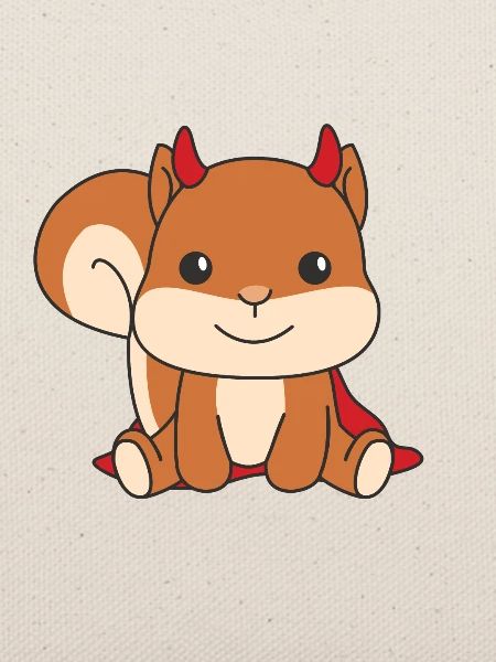 Eichhörnchen Happy Halloween Teufel Kostüm
