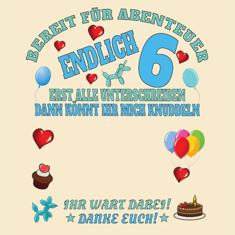 6. Geburtstag Junge & Mädchen Gästebuch