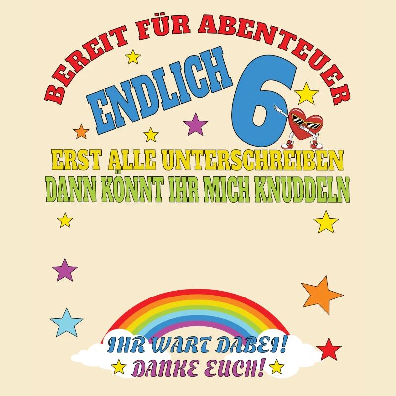 6. Geburtstag Junge & Mädchen Gästebuch