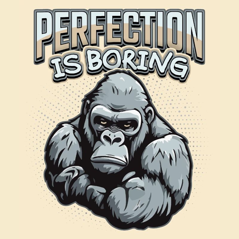 Lustiger Gorilla Affe Spruch, Comic