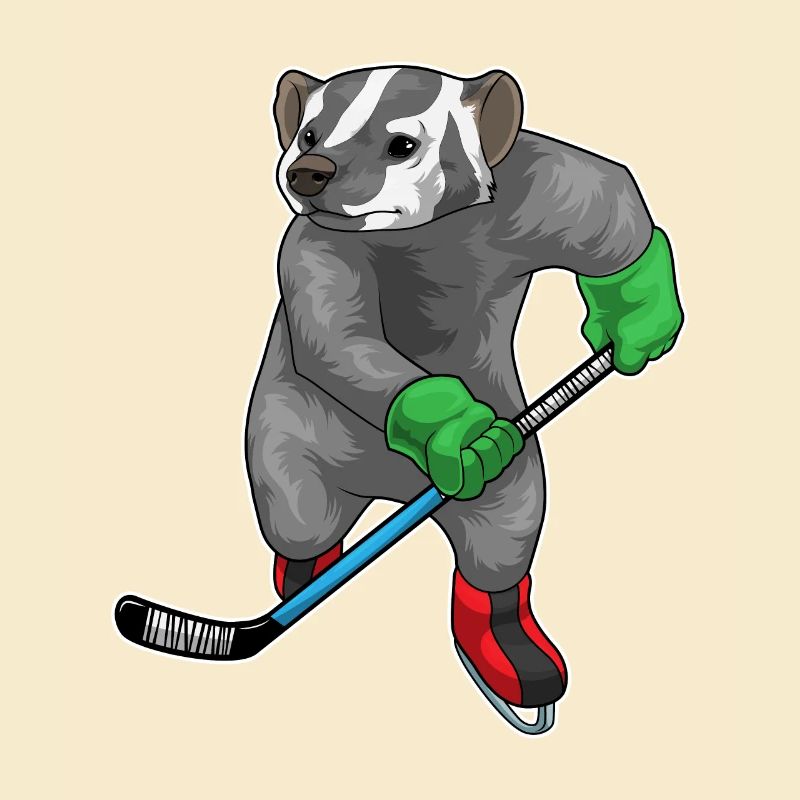 Honigdachs Eishockey Eishockeyschläger