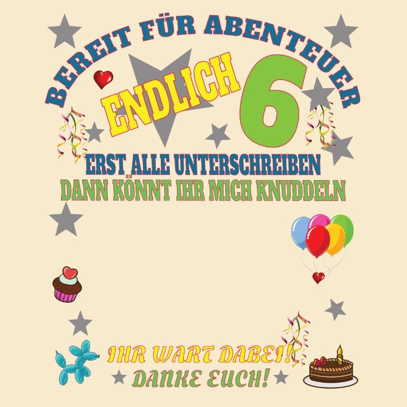 6. Geburtstag Junge & Mädchen Gästebuch