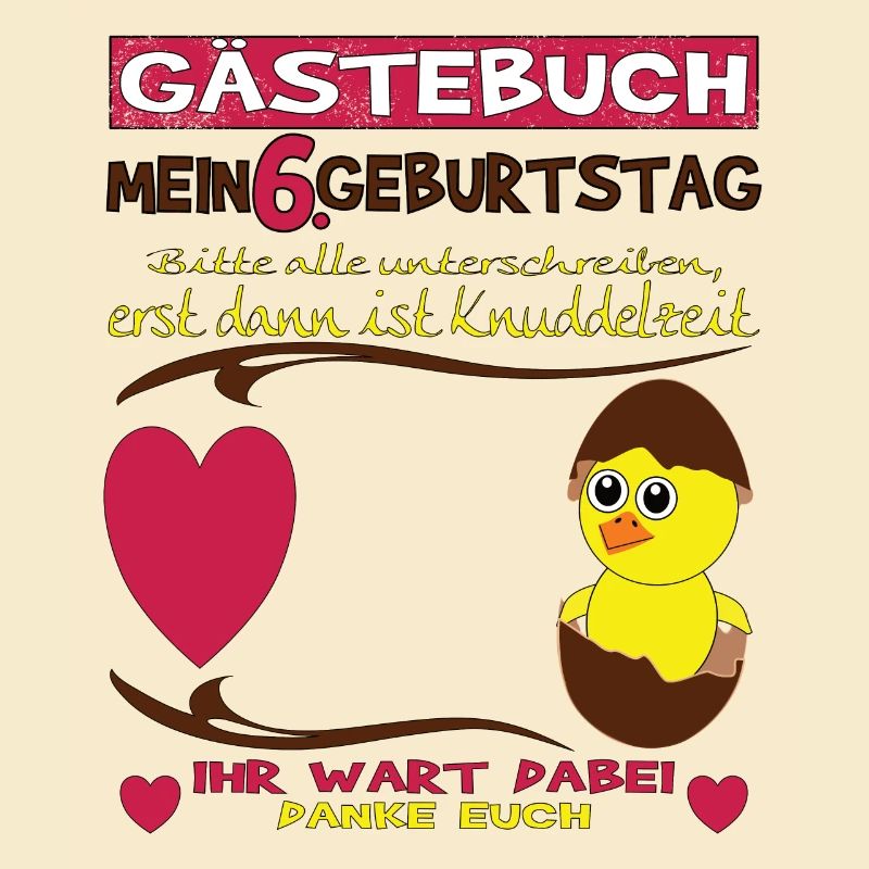 6. Geburtstag Junge & Mädchen Gästebuch