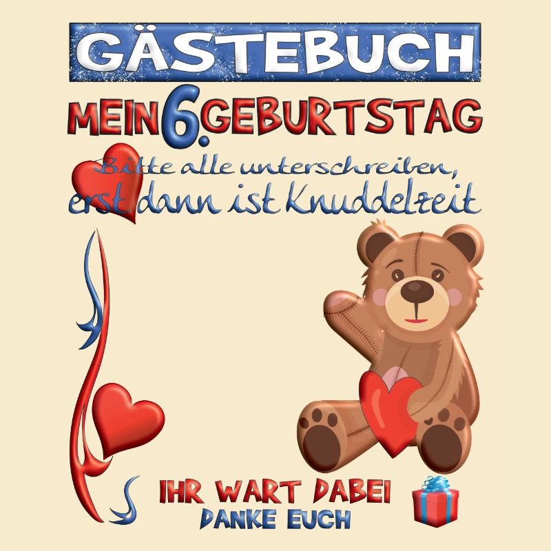 6. Geburtstag Junge & Mädchen Gästebuch