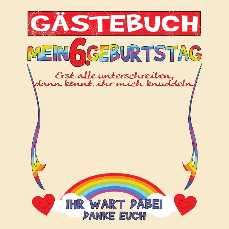 6. Geburtstag Junge & Mädchen Gästebuch