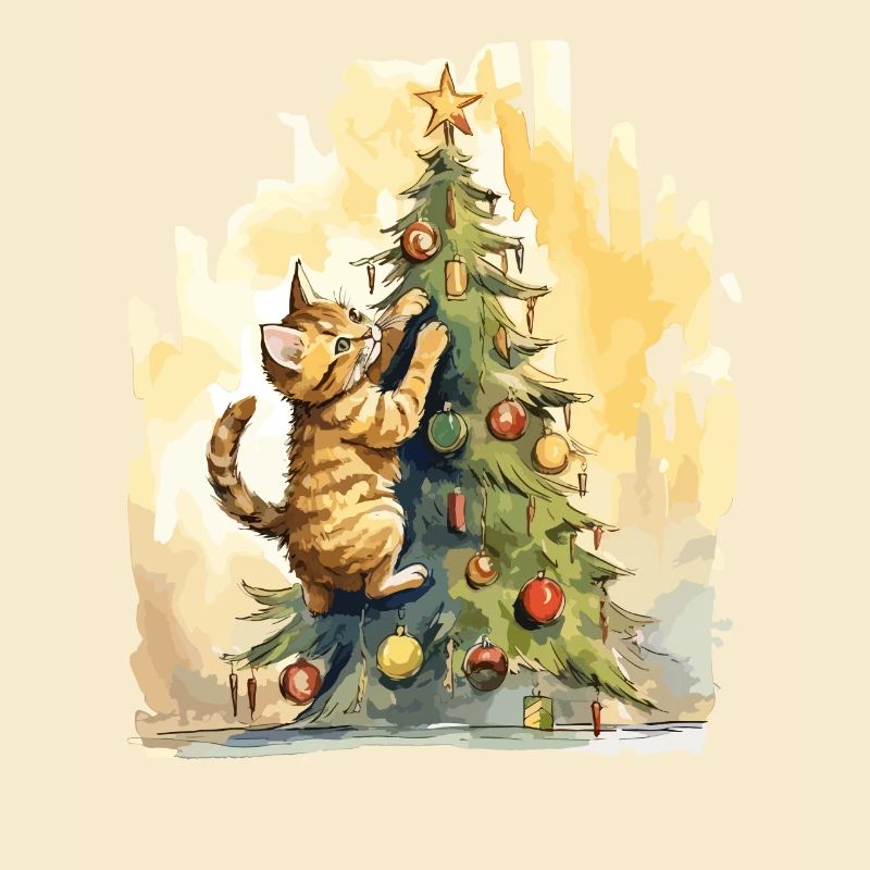 Weihnachtsbaum Katzen Cat Tree Kätzchen Geschenk