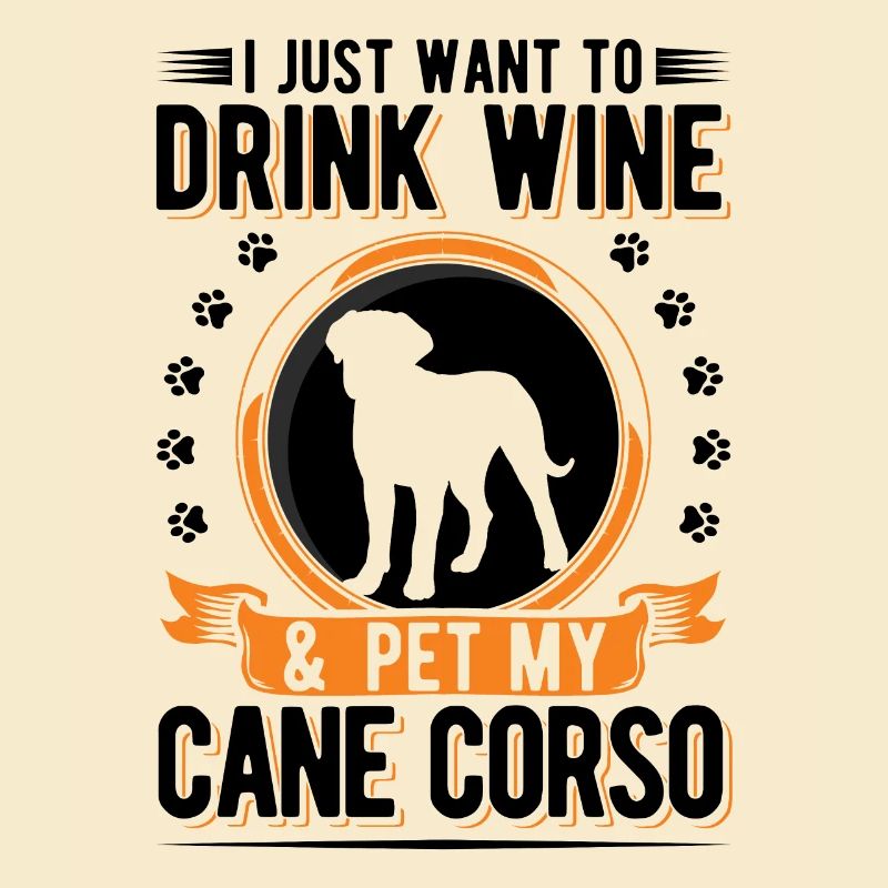 Cane Corso und Wein