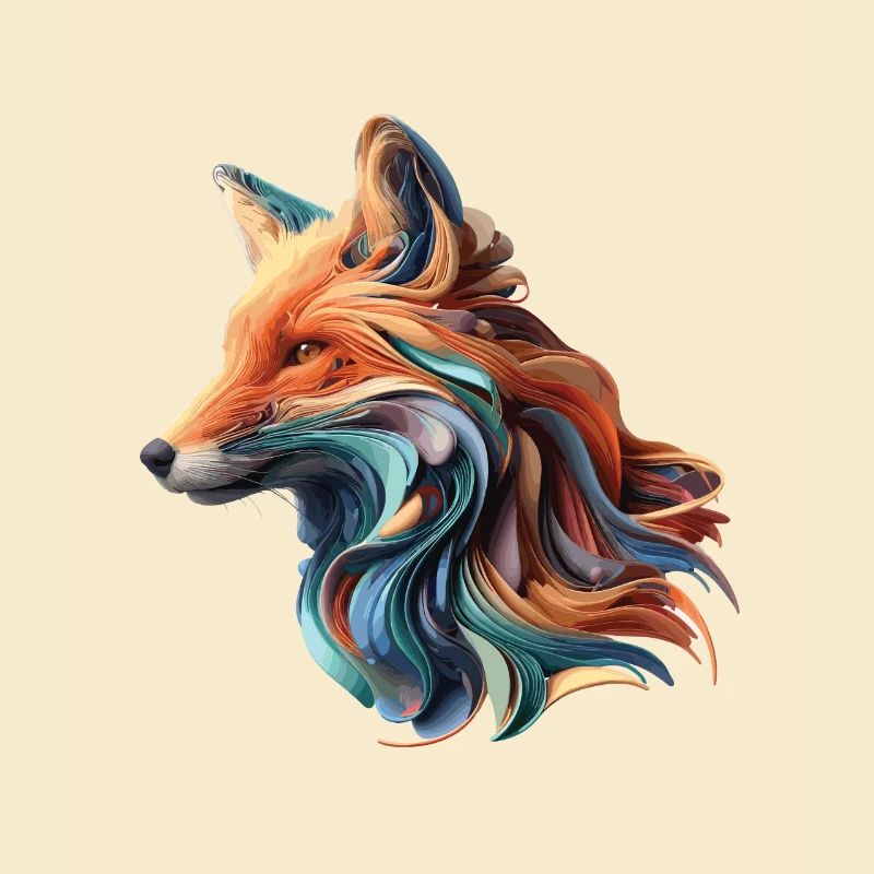 Farbenfroher abstrakter Fuchs