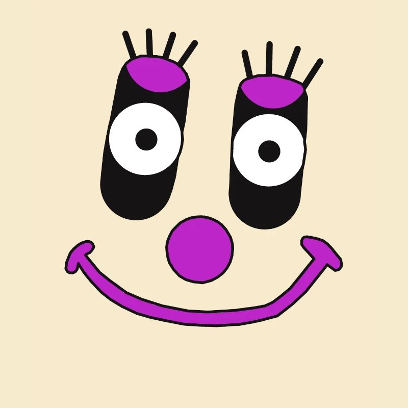 sentiments, émotions, visage, amical, clown mignon