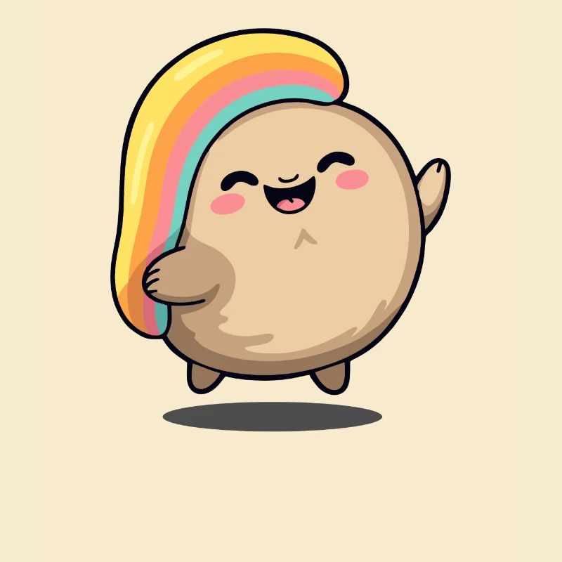 Glückliches niedliches Chibi Ding