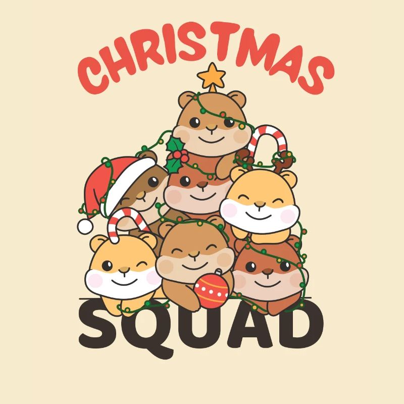 Hamster Weihnachtsbaum Christmas Squad Hamster