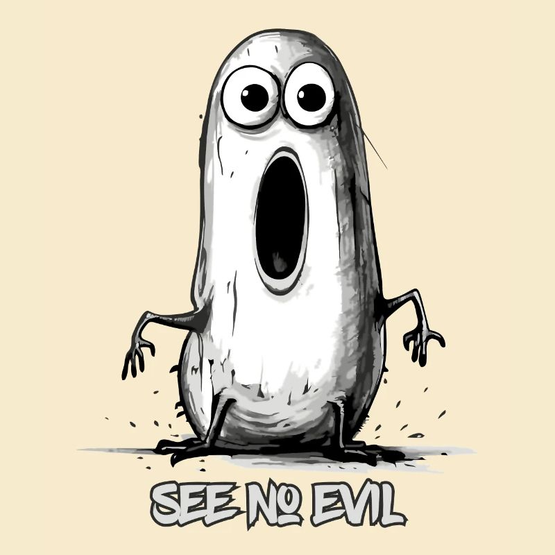 Don't see evil, funny worm