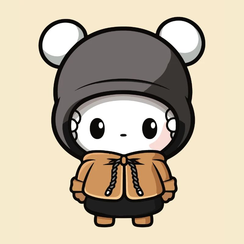 Maus Winter Comic Niedlich