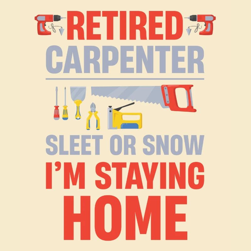 Rentner Im Ruhestand Zimmermann Schneeregen Oder