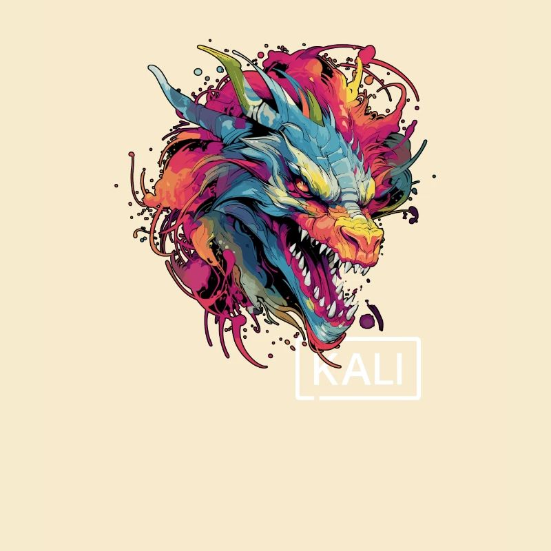 Kali Linux Dragon Design coloré pour DevOps et