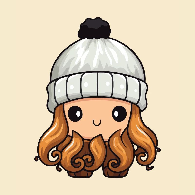 Oktopus Winter Krake Comic