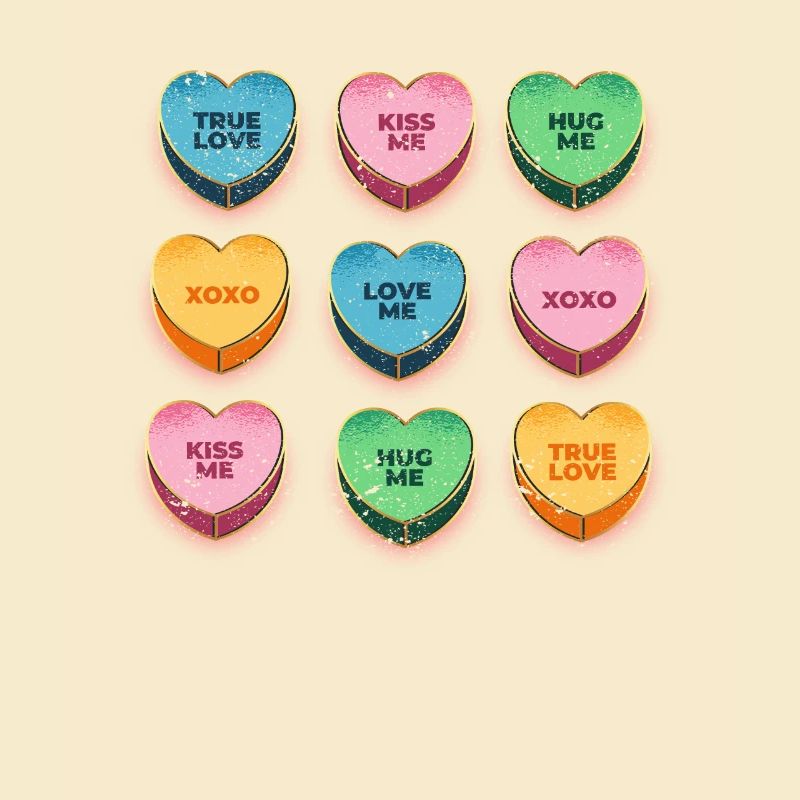 Joyeuse Saint-Valentin Candy Conversation Coeurs