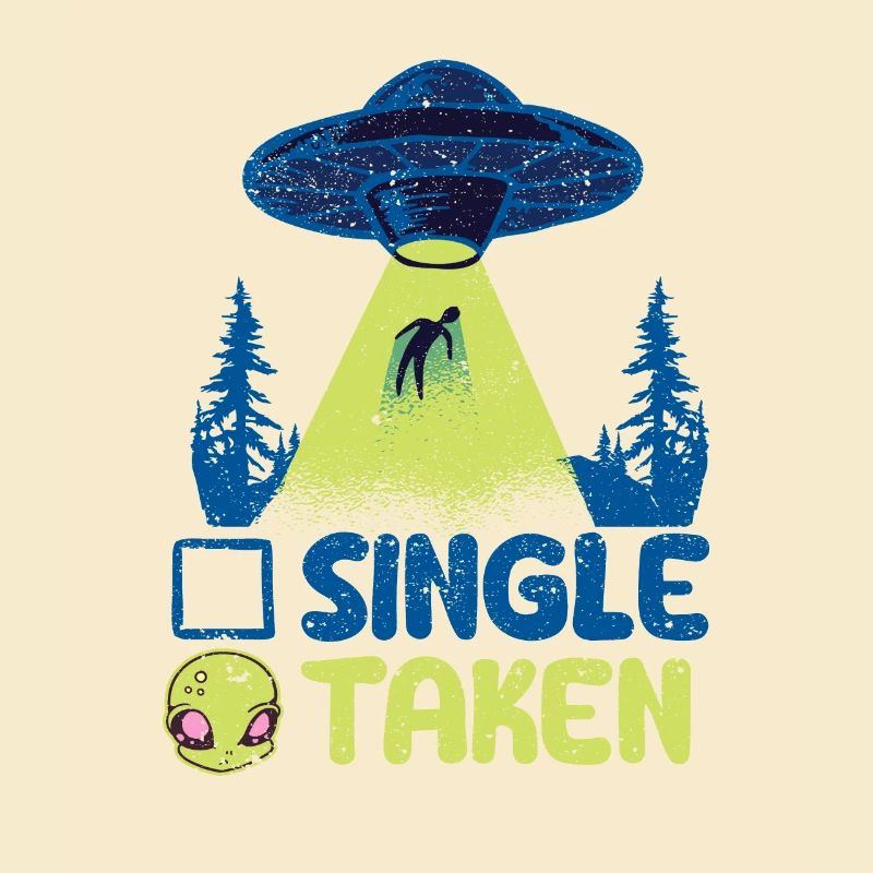 Single oder genommen Lustig Alien UFO Valentinstag