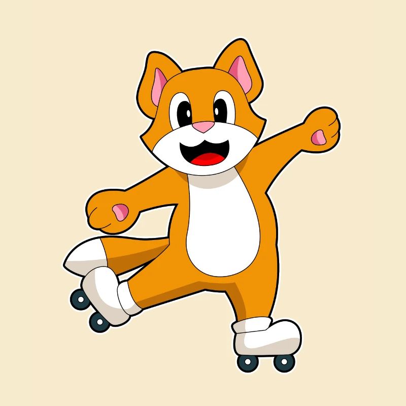 Katze Inline skating Rollschuhe