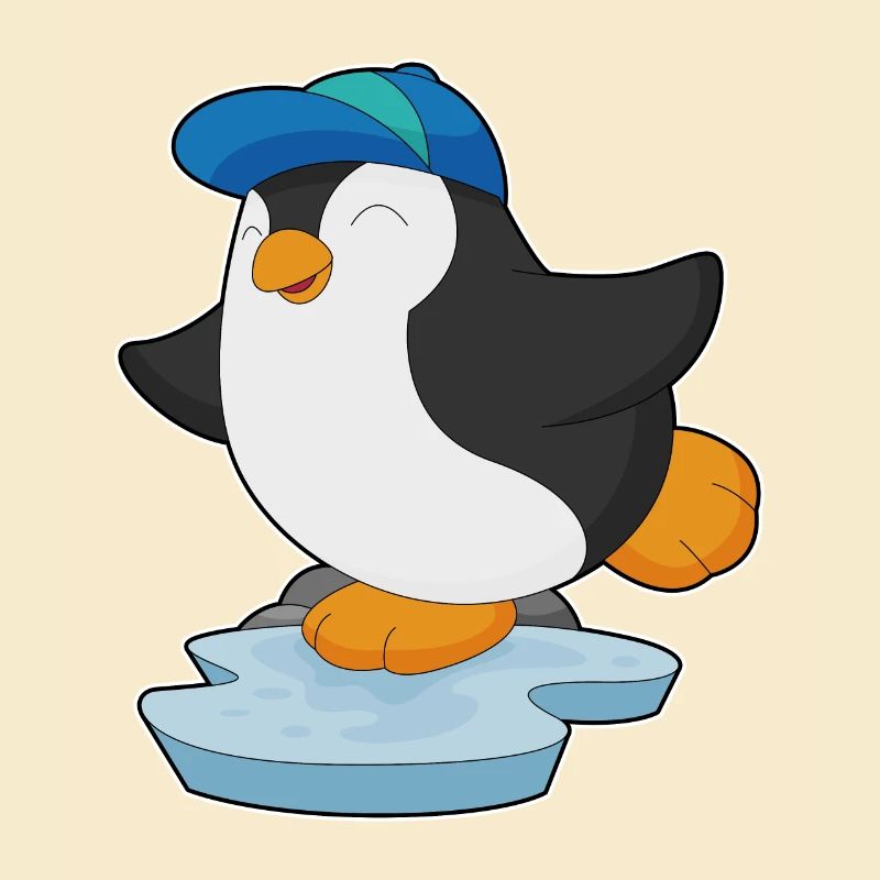 Pinguin Schüler Cap Schule