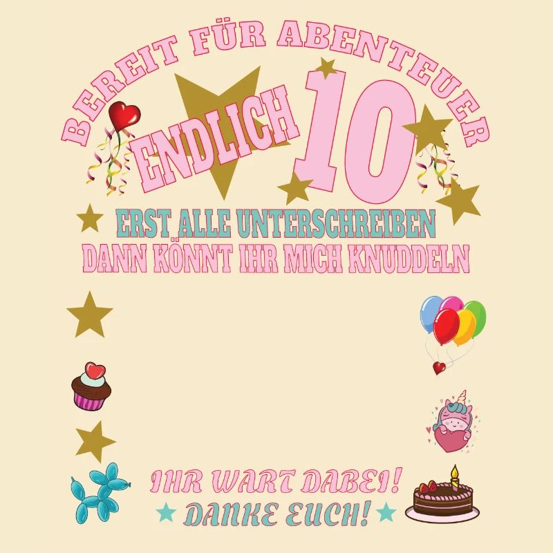 10. Geburtstag Mädchen & Junge Gästebuch