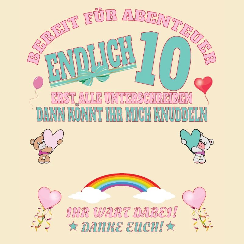 10. Geburtstag Mädchen & Junge Gästebuch