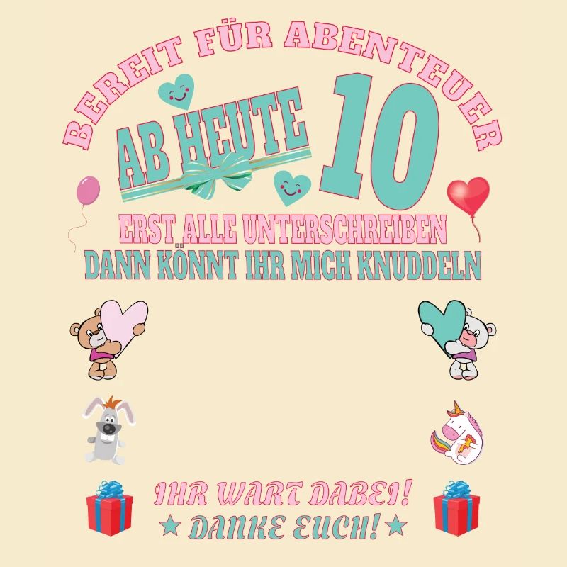 10. Geburtstag Mädchen & Junge Gästebuch