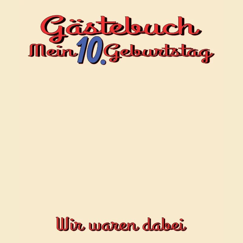 10. Geburtstag Mädchen & Junge Gästebuch