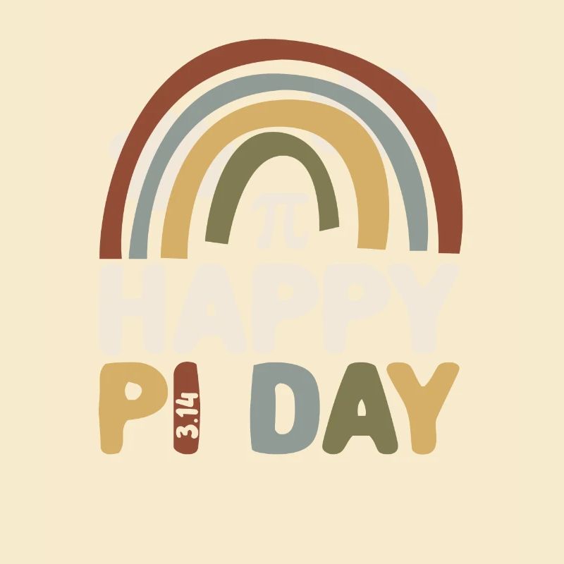 BOHO arc-en-ciel Happy Pi Day 3.14 Math Geek Enseigner