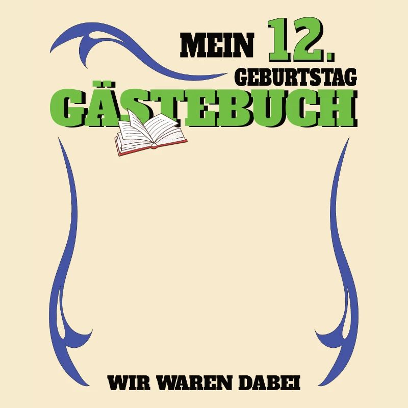 12. Geburtstag Mädchen & Junge Gästebuch