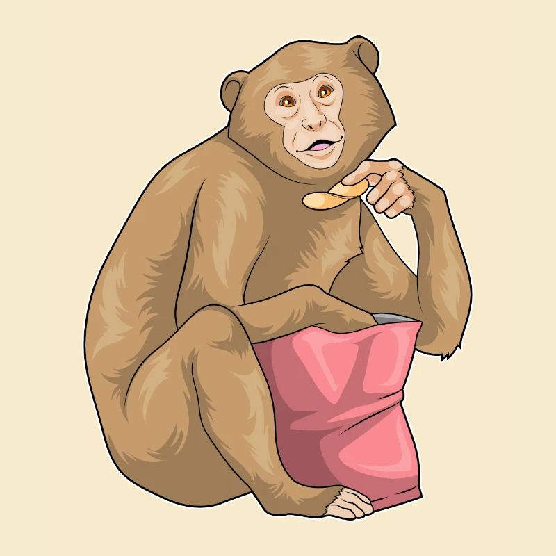 Affe Chips Chipstüte
