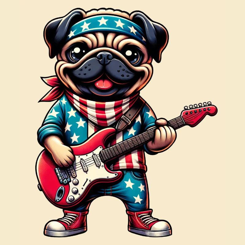 Pug Guitarist