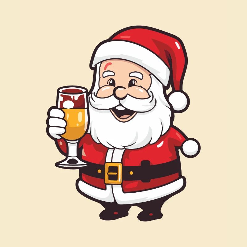 Weihnachtsmann Drinking Comic Weihnachten
