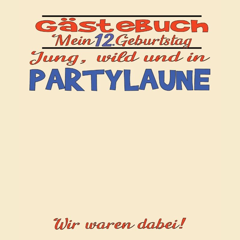 12. Geburtstag Mädchen & Junge Gästebuch