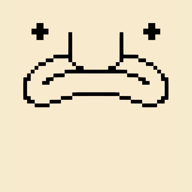 Drôle Blob Poisson Visage Pixel