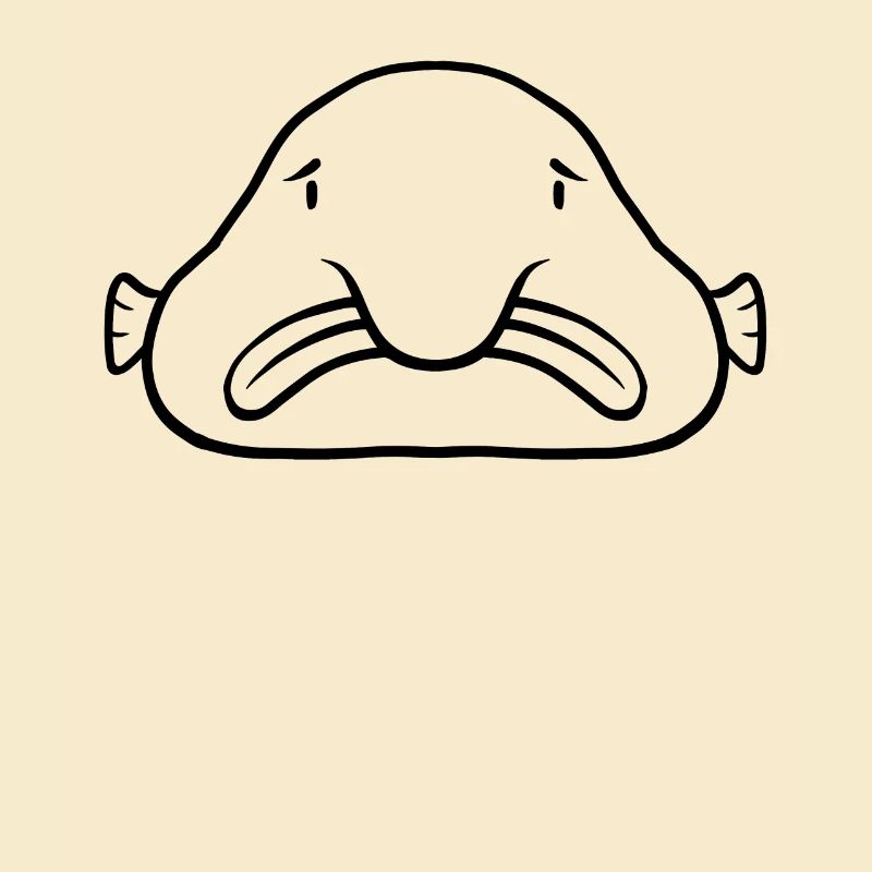 Blobfish Linienkunst