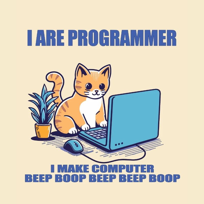 I are programmer, working cat