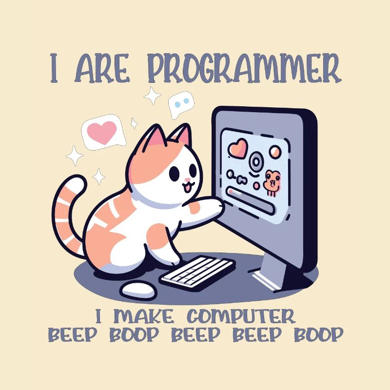 I are programmer, funny cat