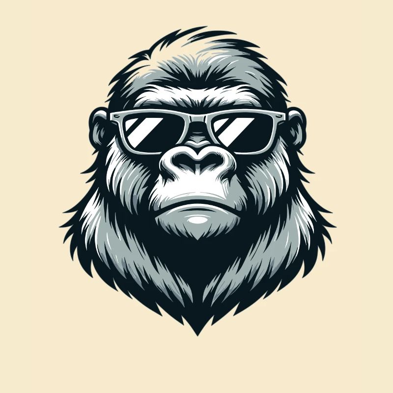 Gorilla with sunglasses