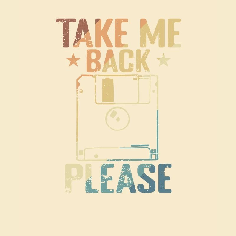 Take me back Please Floppy Disk Module de stockage rétro