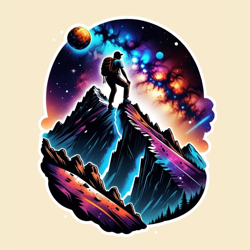 Climbing - Moon - Space