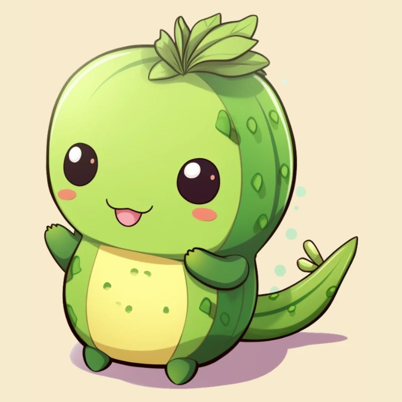 Cactus Kawaii mignon aux grands yeux