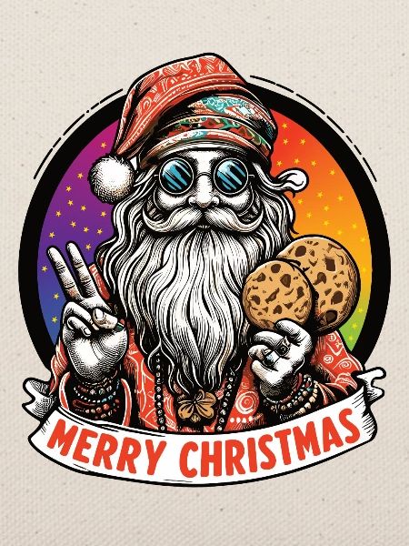 Weihnachtsmann-Hippie
