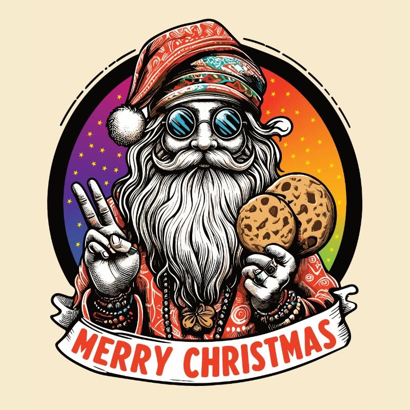 Weihnachtsmann-Hippie