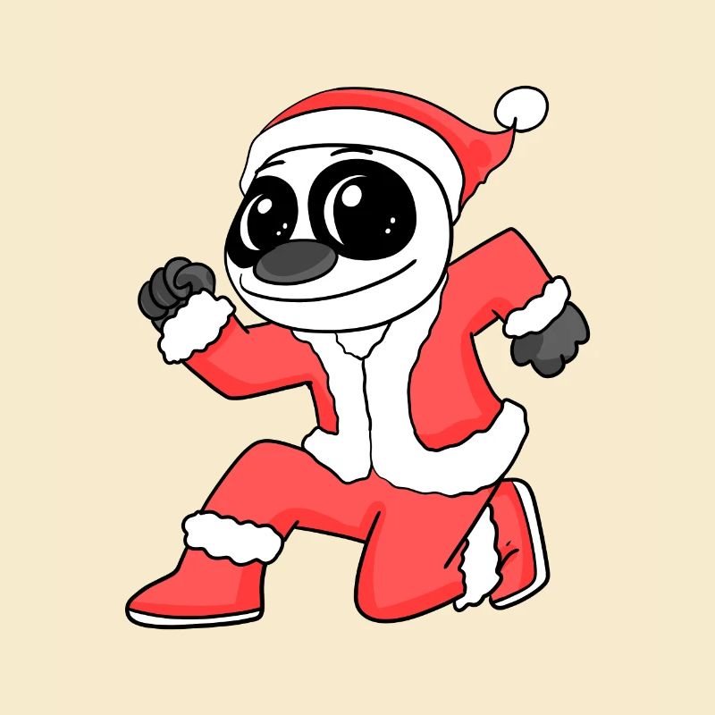 Panda Kuscheltier Weihnachten