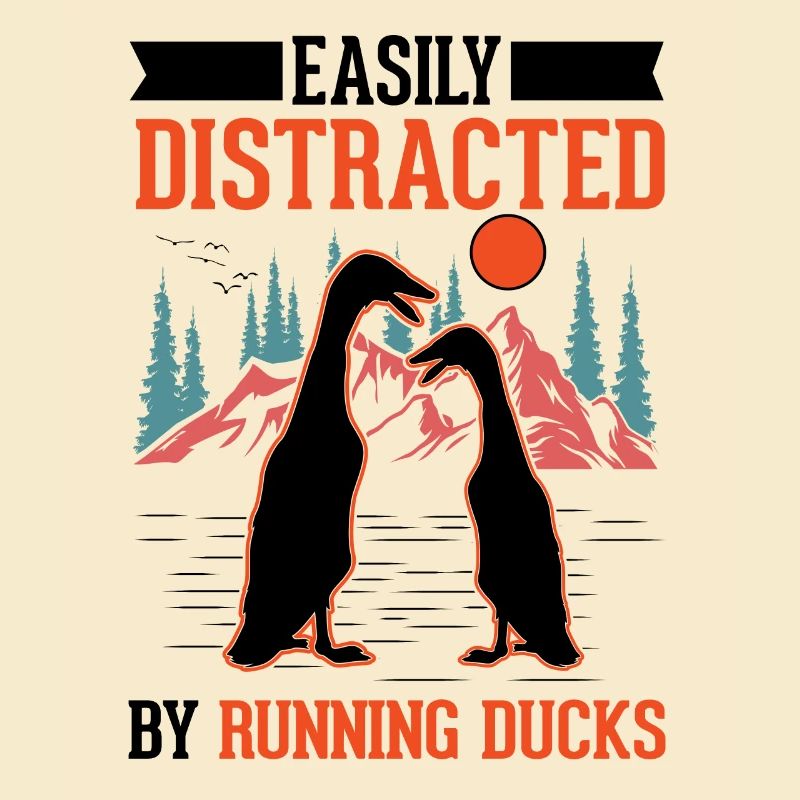 Easily distracted by Running Ducks Runner Duck